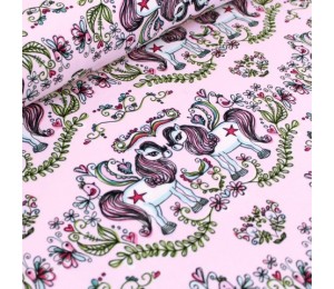 Biojersey Ponies rosa - Janeas Stoffonkel